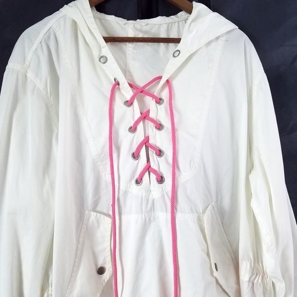 Free People White Poplin Hooded Pullover - Picture 4 of 9